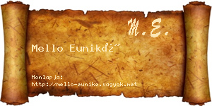 Mello Euniké névjegykártya